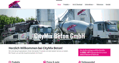 Desktop Screenshot of citymix-beton.de