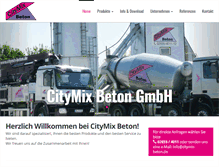 Tablet Screenshot of citymix-beton.de